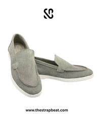 SB-46 Grey Suede Loafers