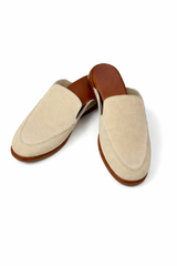 SBM-02 Sand Suede Mules