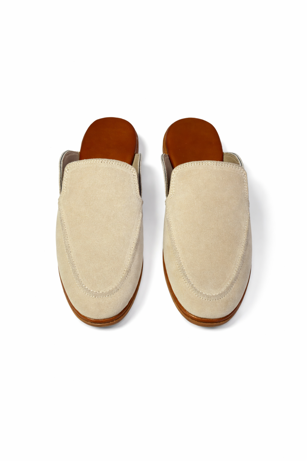 SBM-02 Sand Suede Mules