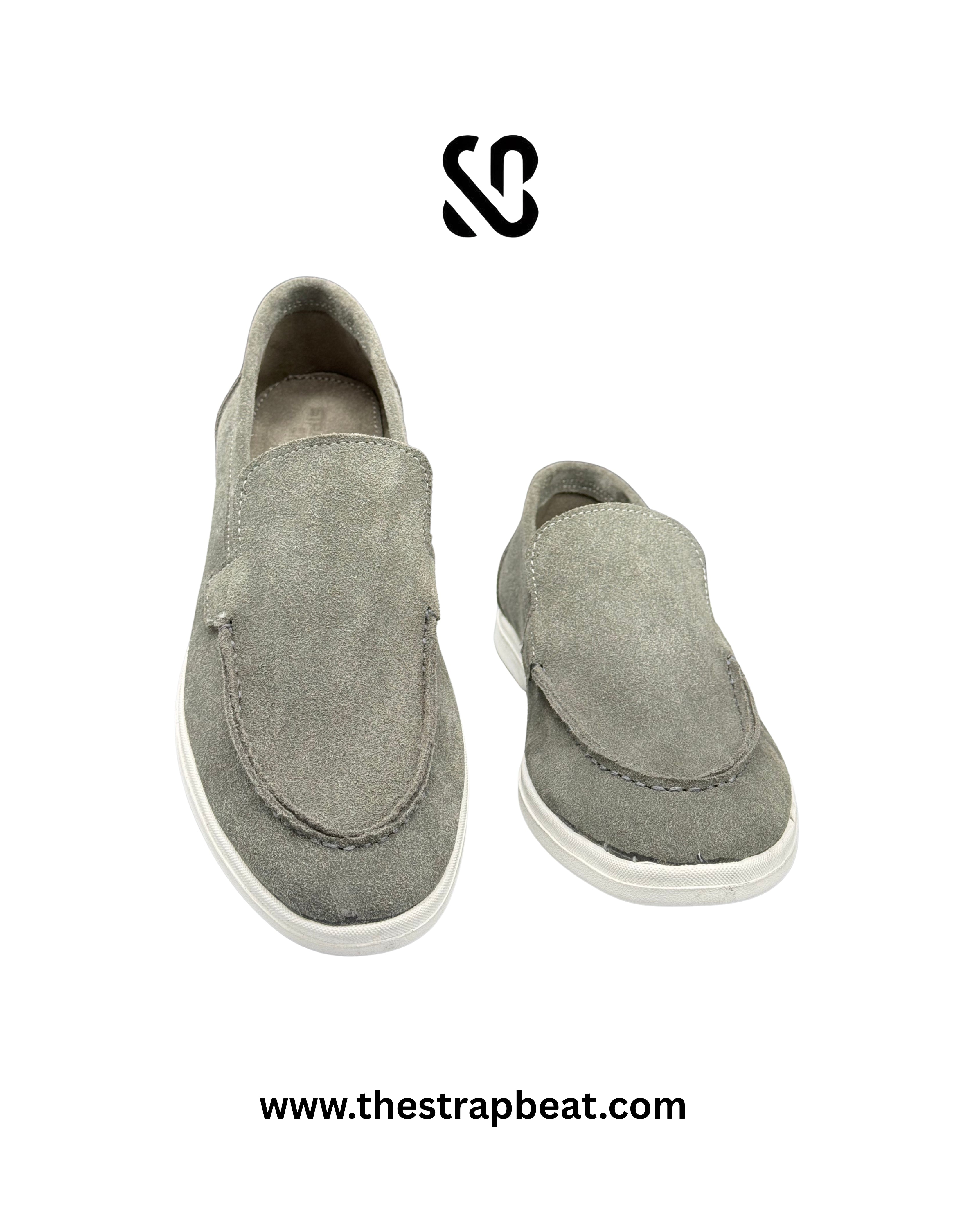 SB-46 Grey Suede Loafers