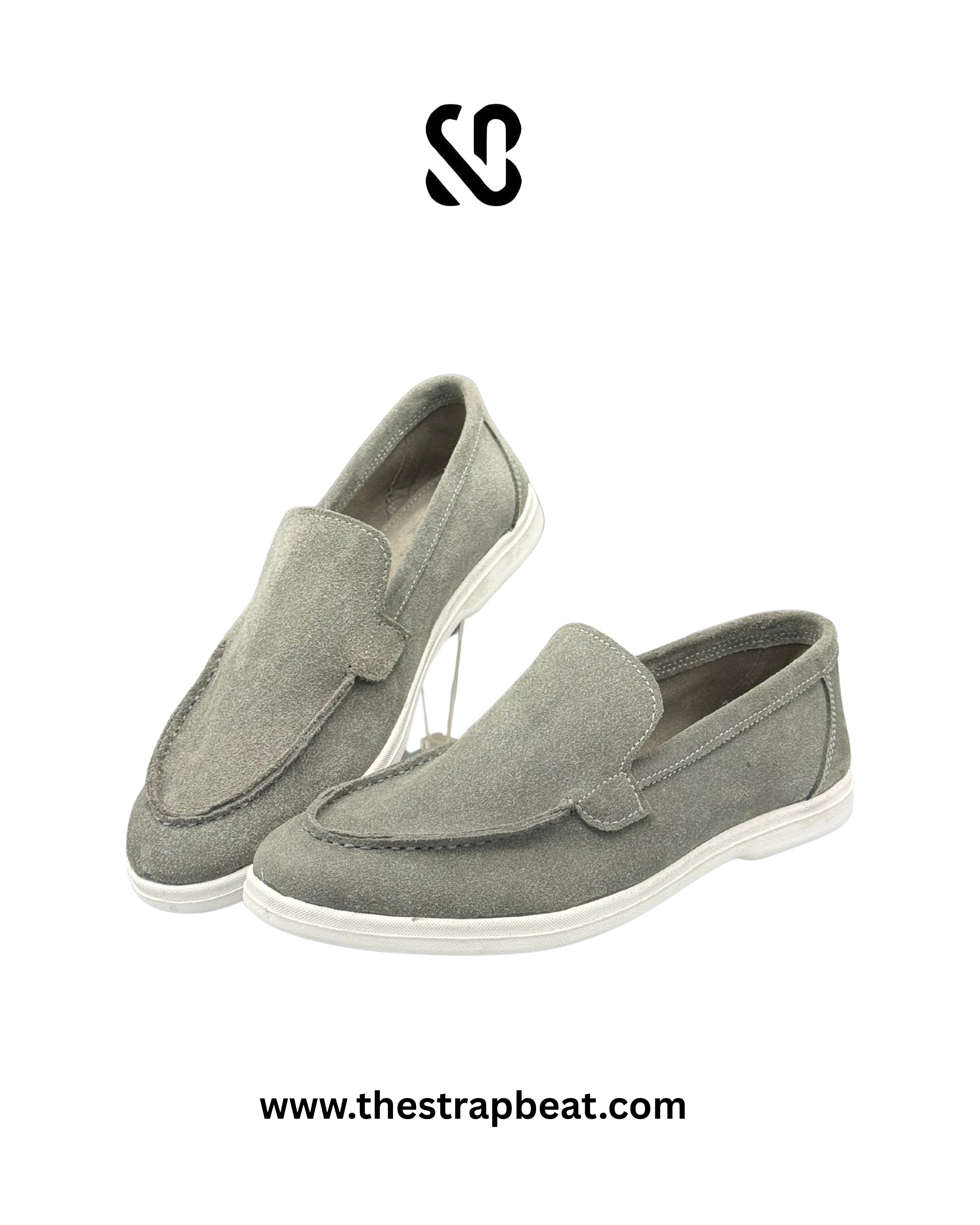 SB-46 Grey Suede Loafers