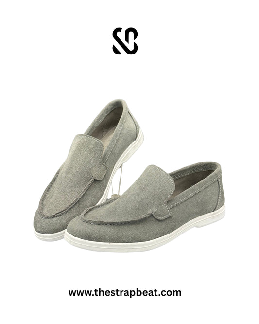 SB-46 Grey Suede Loafers