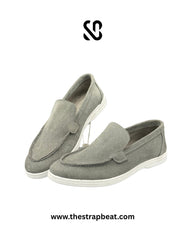 SB-46 Grey Suede Loafers