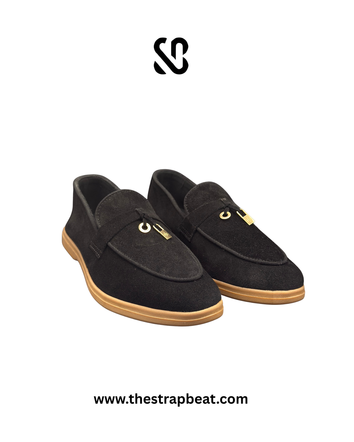 SB-47 Deep Black Suede Loafers