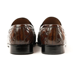 SB-11 Side Stitch Penny | Elegant Brown  Leather Shoes