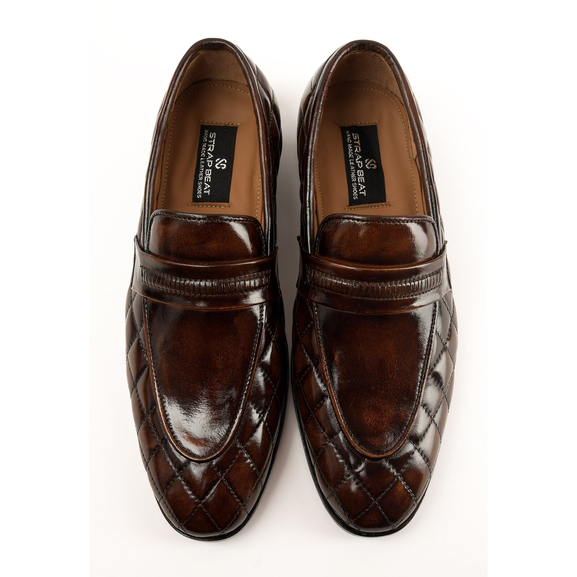 SB-11 Side Stitch Penny | Elegant Brown  Leather Shoes
